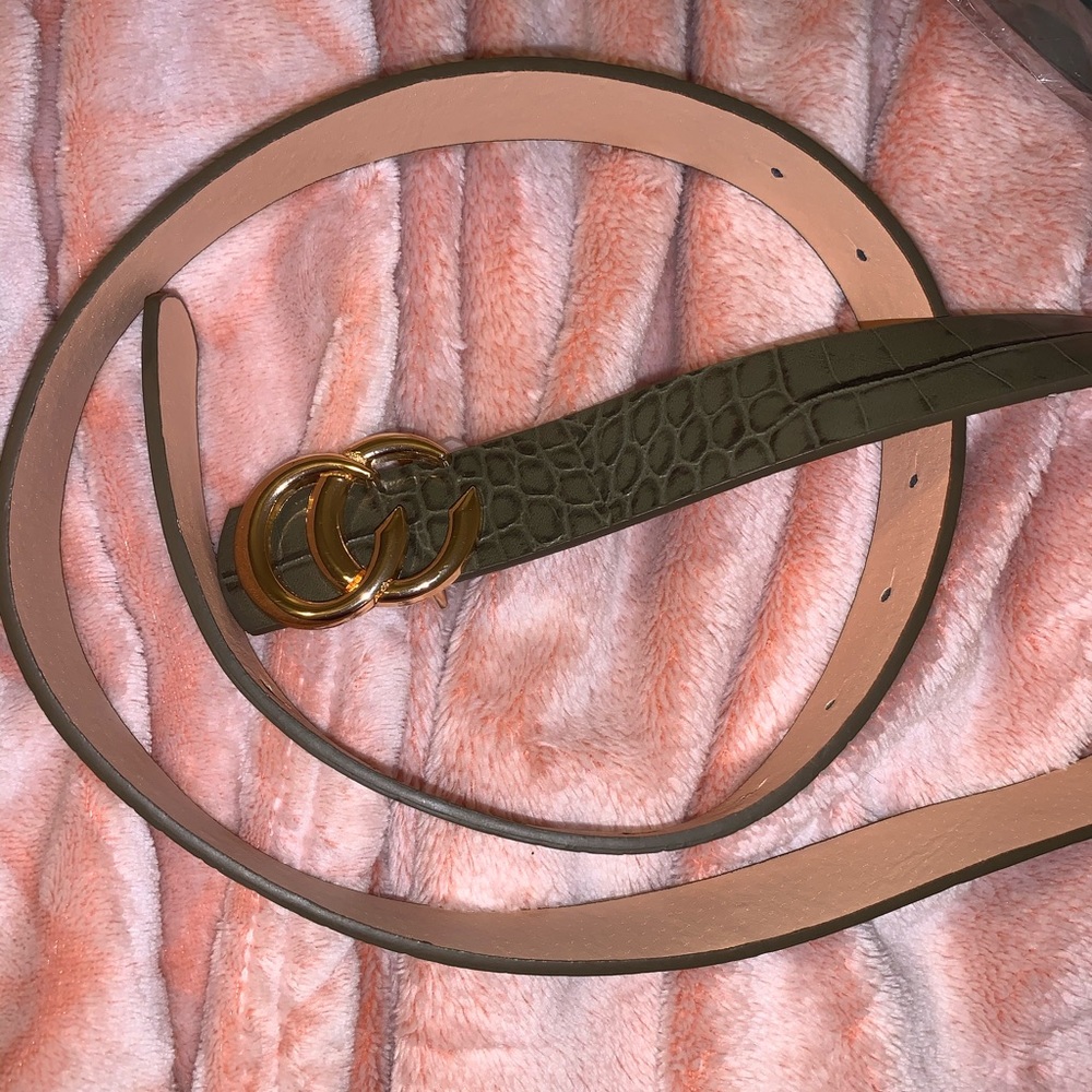 olive green CC belt